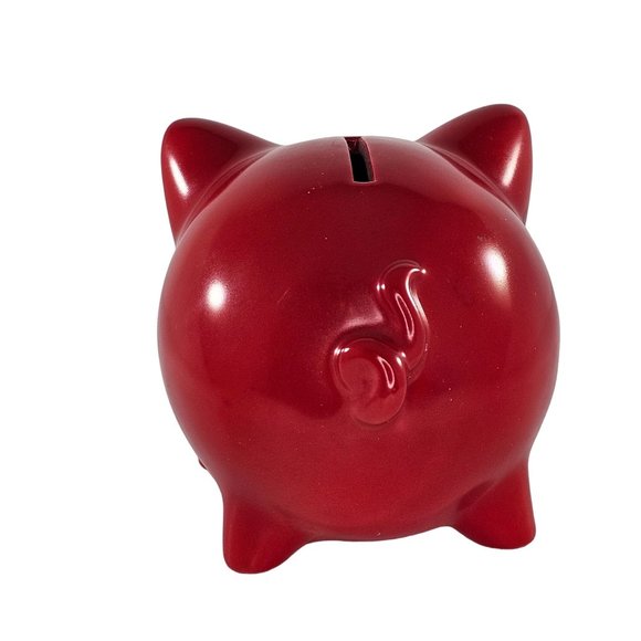 Vintage Goebel Piggy Bank Red West Germany *Missing Key* - Picture 7 of 10